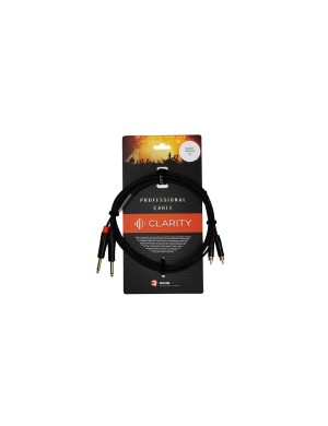 Комутаційний кабель Clarity 2xJACK-2xRCA-B/2m