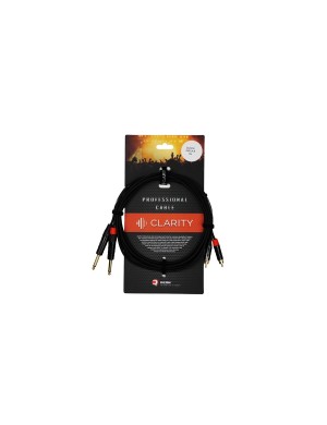 Комутаційний кабель Clarity 2xJACK-2xRCA-B/3m
