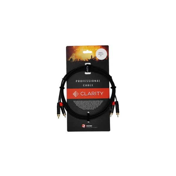 Комутаційний кабель Clarity 2xRCA-2xRCA-B/2m