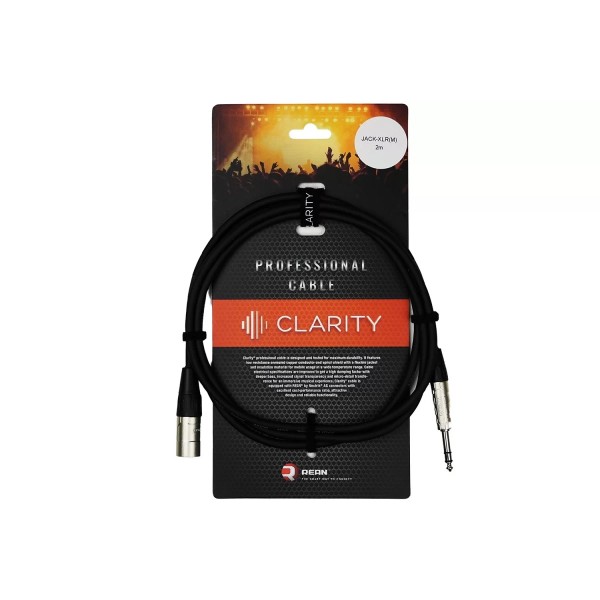 Симетричний (балансний) кабель Clarity JACK-XLR(M) PRO/2m