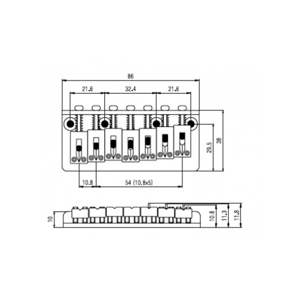 Бридж для 7-струнної електрогітари PAXPHIL BN071 (CR)