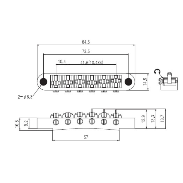 Бридж для електрогітари PAXPHIL BM005 (CR)