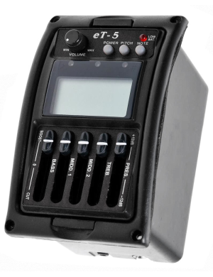 Активный 5-ти полосный предусилитель/эквалайзер для акустической гитары PAXPHIL ET 5