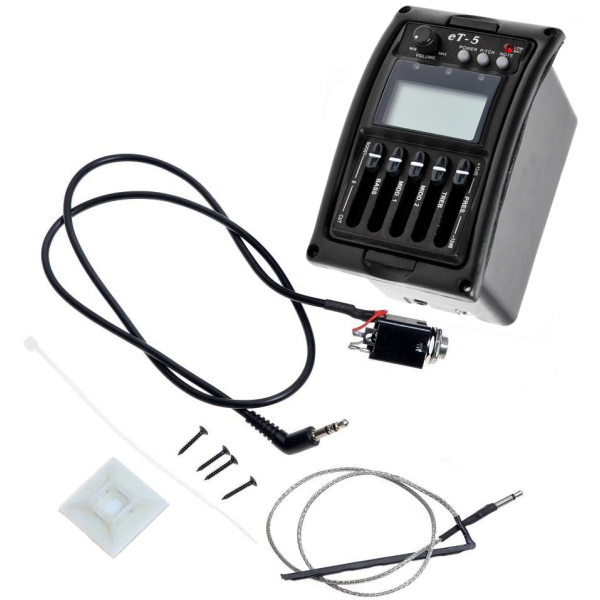 Активный 5-ти полосный предусилитель/эквалайзер для акустической гитары PAXPHIL ET 5