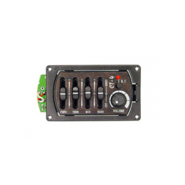 Активний передпідсилювач для акустичної гітари PAXPHIL CT-4 4-Band EQ
