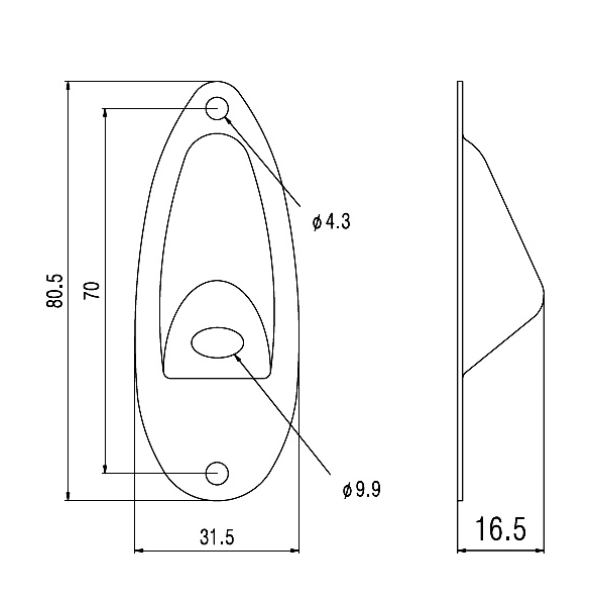 Роз'єм-планка типу "стратокастер" PAXPHIL HJ101 GD