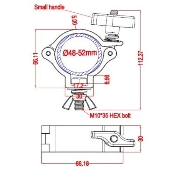Струбцина для кріплення Kool Sound 259P130-SM10D