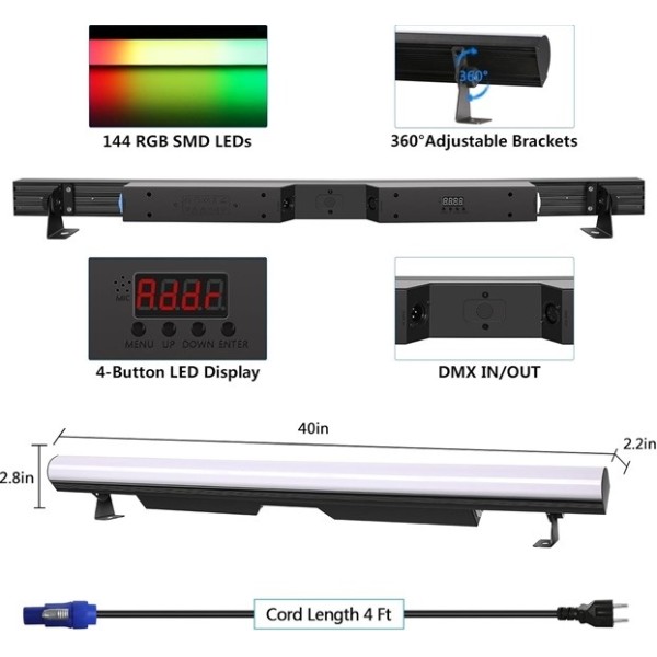 Світлодіодна LED панель New Light PL-32KS LED Wall Strobe Bar 144 Світлодіодна LED панель New Light PL-32KS LED Wall Strobe Bar 144