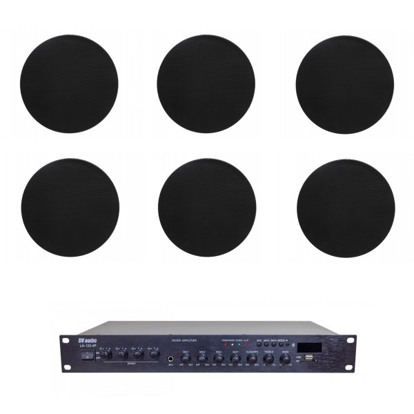 Комплект звуку DV audio LA1206CMG8B для приміщення до 80м.кв. Комплект звуку DV audio LA1206CMG8B для приміщення до 80м.кв.