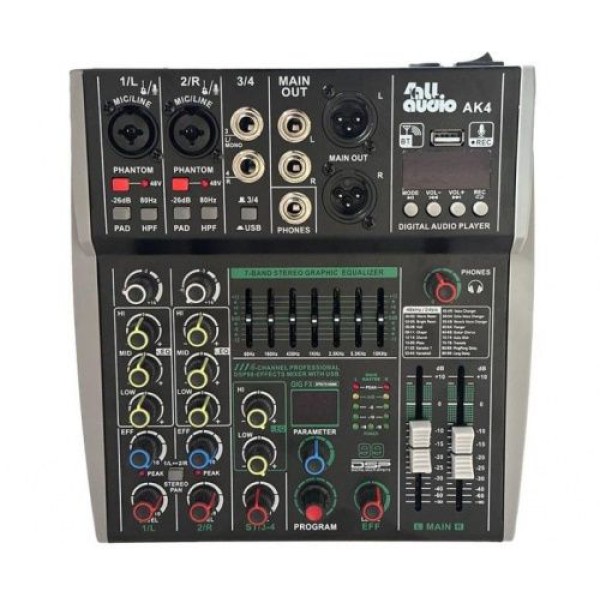 Аналоговий пульт мікшерний 4all Audio AK4