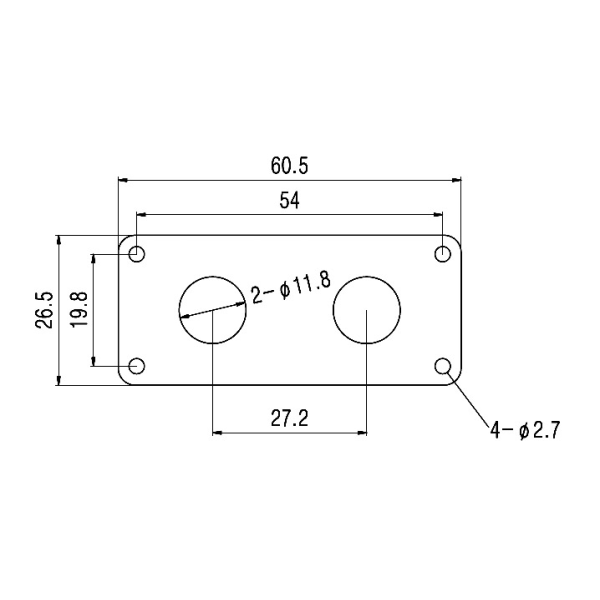 Роз'єм-планка прямокутна PAXPHIL HJ006 GD