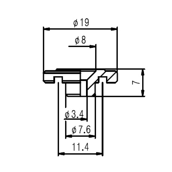 Ретейнер 2-х струнний для бас-гітари PAXPHIL HS032 BK