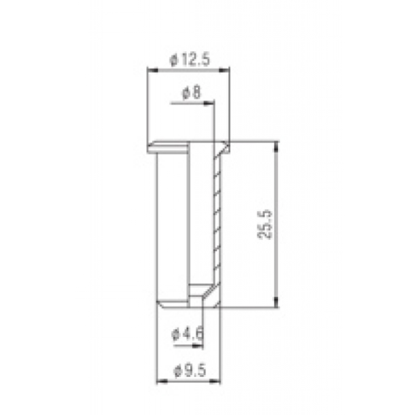 Втулка для кріплення струн крізь корпус (знизу на корпусі) PAXPHIL HS019 CR