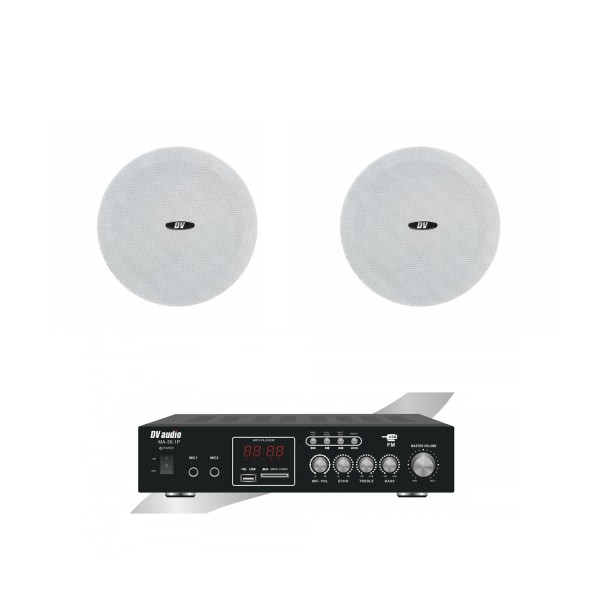 Комплект звуку DV audio MA302CMG5W для приміщення до 40м.кв. Комплект звуку DV audio MA302CMG5W для приміщення до 40м.кв.