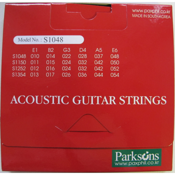 Струни для акустичної гітари PARKSONS S1048 ACOUSTIC XL (10-48)