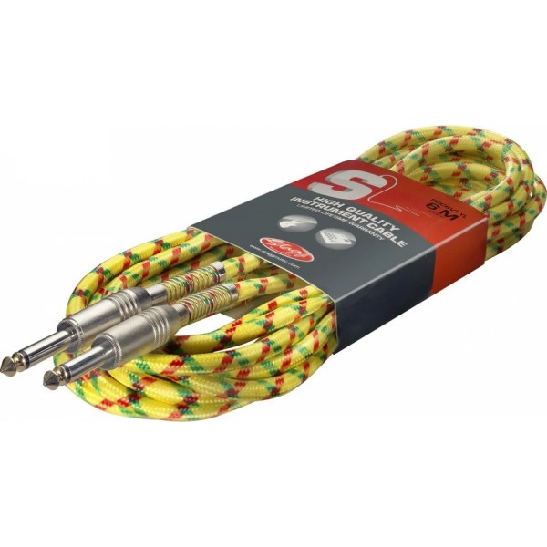 Інструментальний кабель Jack 6.3 мм моно тато - Jack 6.3 мм моно тато STAGG SGC6VT YL Інструментальний кабель Jack 6.3 мм моно тато - Jack 6.3 мм моно тато STAGG SGC6VT YL