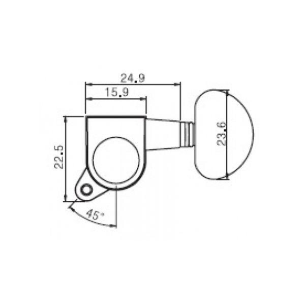 Колки для акустичної гітари PAXPHIL J03 3 + 3 (CR)