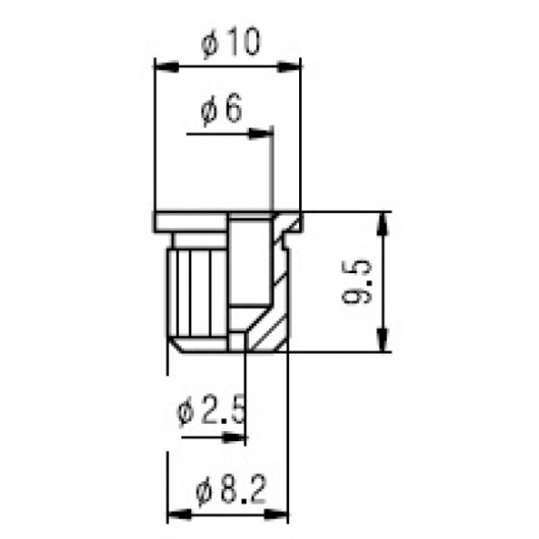 Втулка для кріплення струн PAXPHIL HS017 BK Guitar String Mounting Ferrule (Black)