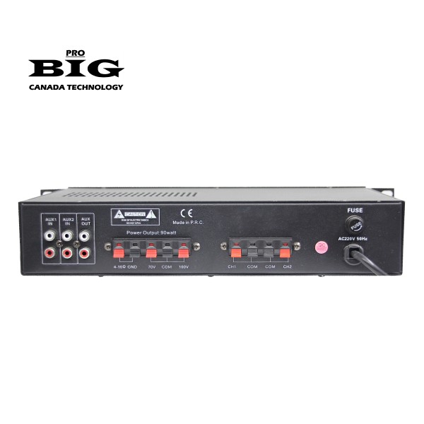 Трансляционный усилитель BIG MPA90 2Zone MP3/FM/BT Remote