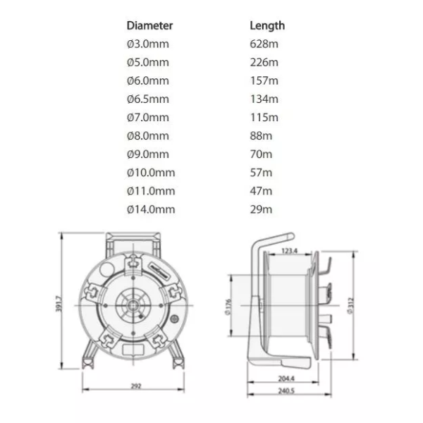 Порожній кабельний барабан Roxtone PCD310 Порожній кабельний барабан Roxtone PCD310