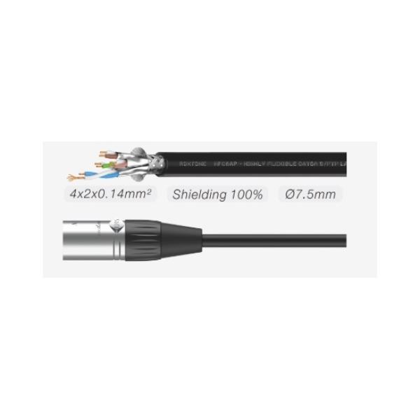 Кабельный барабан с гибким кабелем категории 6 ROXTONE DC6PEEL50, 50 м