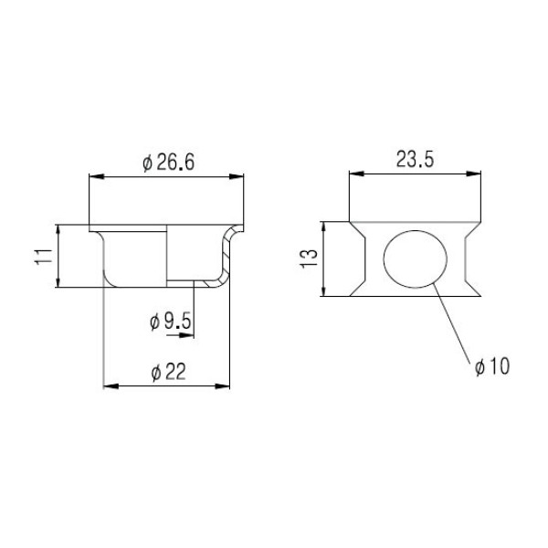 Роз'єм-планка для електрогітари PAXPHIL HJ009 CR Recessed Jack Plate (Chrome)