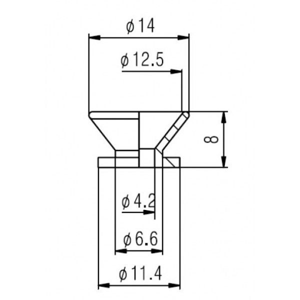 Шайба-гудзик для ременя PAXPHIL HE005 CR Strap Pin (Chrome)