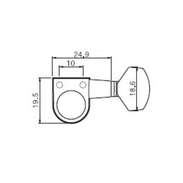 Колки для електрогітари PAXPHIL J-807 3 + 3 (CR)