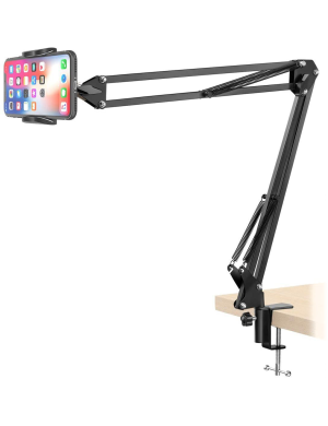 Стойка для смартфона Fzone NB-36 Cell Phone Arm Stand – пантограф, универсальный крепеж, черный