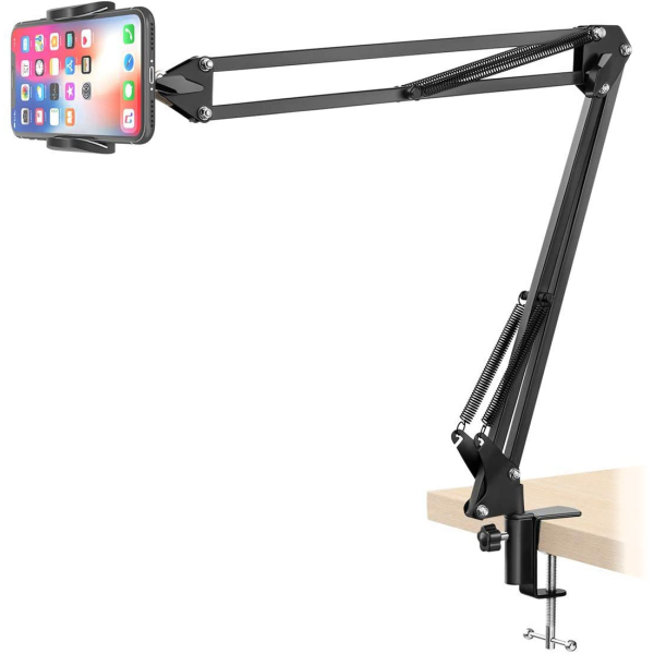 Стійка для смартфона Fzone NB-36 Cell Phone Arm Stand – пантограф, універсальне кріплення, чорна Стійка для смартфона Fzone NB-36 Cell Phone Arm Stand – пантограф, універсальне кріплення, чорна