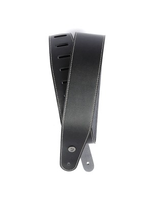 Ремінь для гітари PLANET WAVES PW25LS00DX Classic Leather Guitar Strap with Contrast Stitch, Black