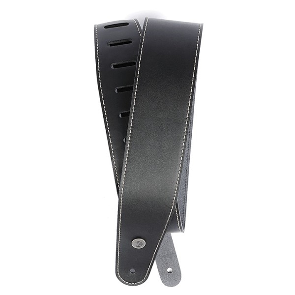 Ремінь для гітари PLANET WAVES PW25LS00DX Classic Leather Guitar Strap with Contrast Stitch, Black