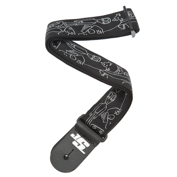 Ремінь для гітари PLANET WAVES PW50JS05 Joe Satriani Guitar Strap Silver Sketches