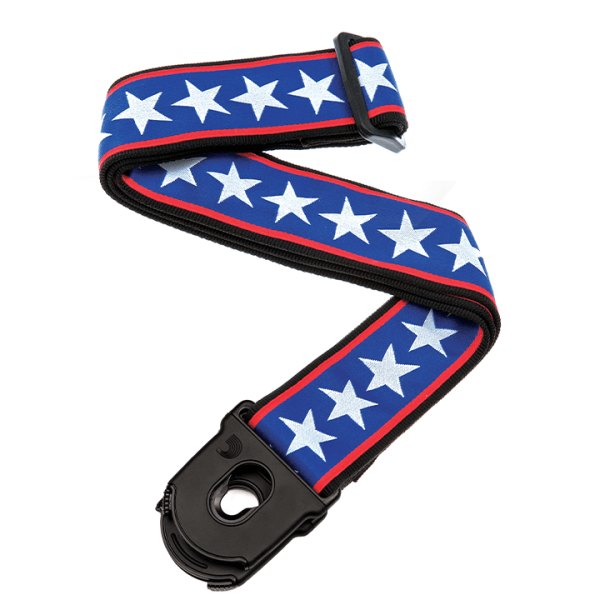 Ремінь для гітари PLANET WAVES PW50PLA10 Planet Lock Guitar Strap, Stars & Stripes