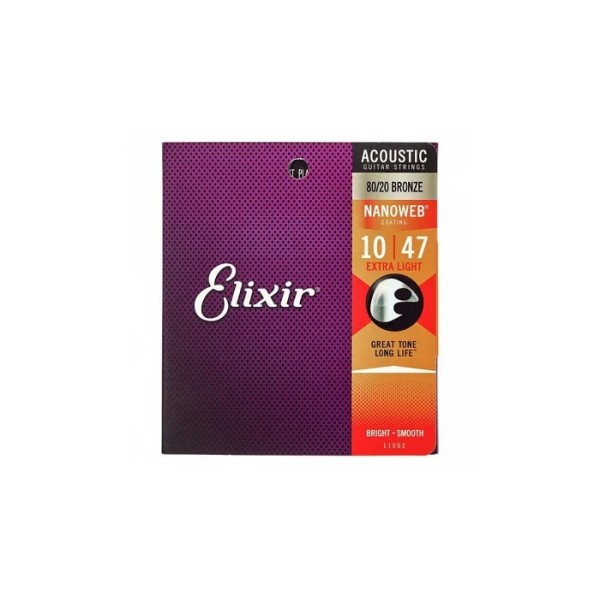 Струни для акустичної гітари Elixir AC NW EL