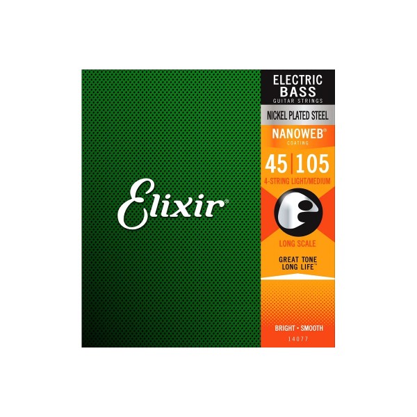 Струни для бас-гітари Elixir 14077 4S LM