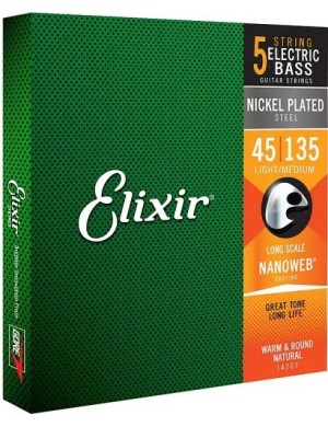 Струны для бас-гитары Elixir 14207 5S LM