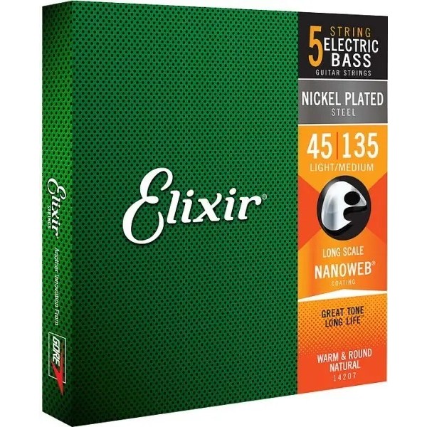 Струни для бас-гітари Elixir 14207 5S LM