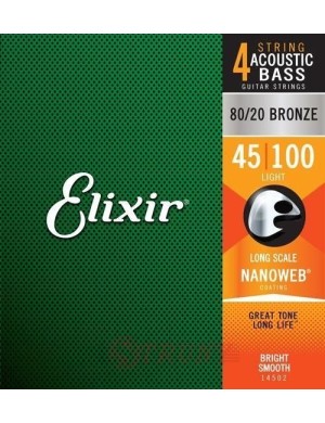 Набор струн для акустической бас гитары Elixir 14502 4S AB LS L