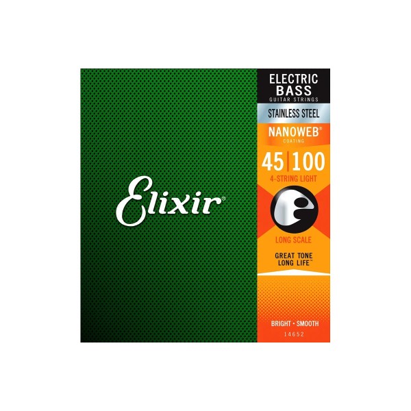 Струни для бас-гітари Elixir 14652 4S L SS