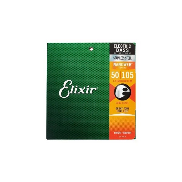 Струни для бас-гітари Elixir 14702 4S M SS