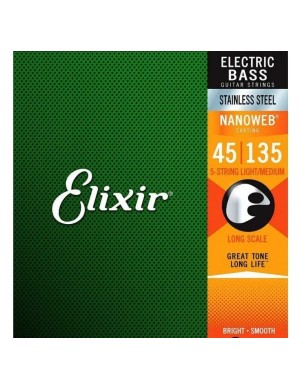 Струни для бас-гітари Elixir 14782 5S LM SS