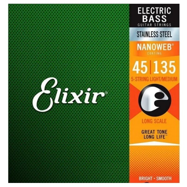 Струни для бас-гітари Elixir 14782 5S LM SS