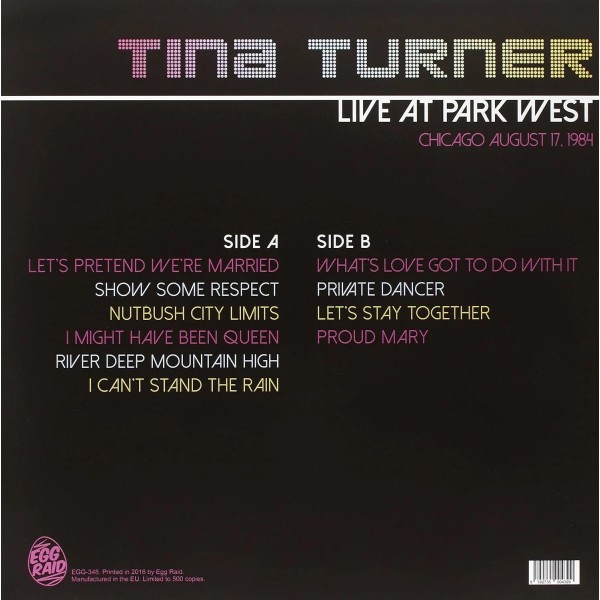 Вінілова платівка Tina Turner - Live At Park West [LP]