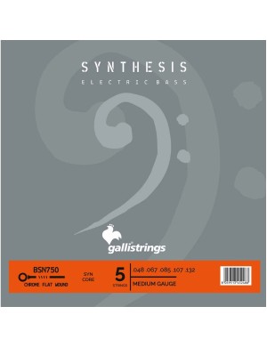Струны для бас-гитары Gallistrings BSN750 (.048-.132), Synthesis, MEDIUM, Synthetic/Chrome