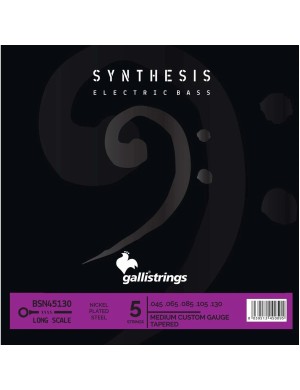 Струны для бас-гитары Gallistrings BSN45130 (.045-.130), Synthesis, MEDIUM CUSTOM TAPERED, Nickel