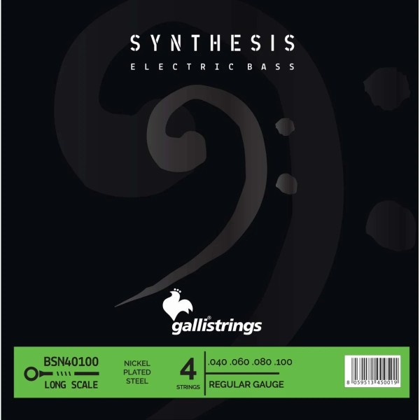 Струни для бас-гітари Gallistrings BSN40100 (.040-.100), Synthesis, REGULAR, Nickel