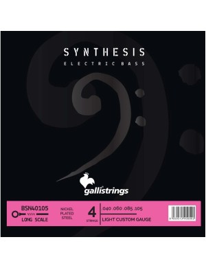 Струны для бас-гитары Gallistrings BSN40105 (.040-.105), Synthesis, LIGHT CUSTOM, Nickel