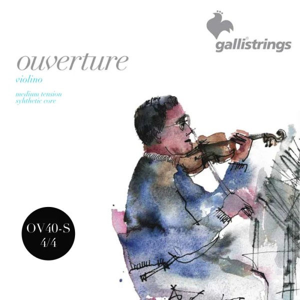 Струни для скрипки Gallistrings OV40-S, 4/4 Ouvertune, MEDIUM, Synthetic Струни для скрипки Gallistrings OV40-S, 4/4 Ouvertune, MEDIUM, Synthetic