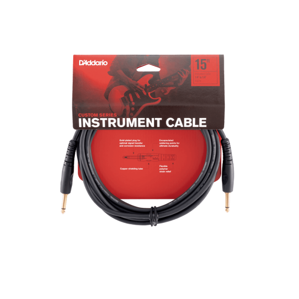 Інструментальний кабель D’Addario PW-G-15 Custom Series (4,5 м)